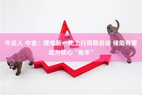 牛达人 中金：锂电新一轮上行周期启动 储能有望成为核心“推手”